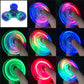 Crystal Luminous LED light Fidget Spinner Hand Top Spinners Glow in Dark EDC Stress Relief Toys Kinetic Gyroscope for Children