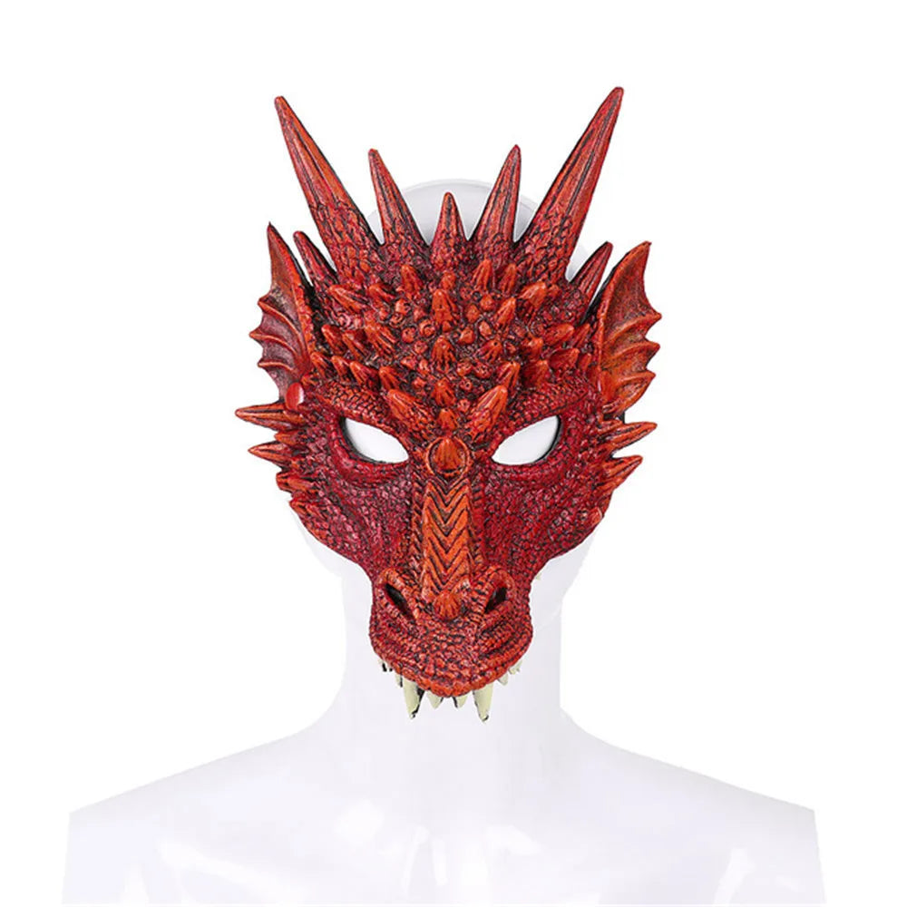 Halloween Dragon Mask PU Foaming 3D Animal Dragon Mask Halloween Carnival Party Cosplay Dragon Scary Mask Monster Mask