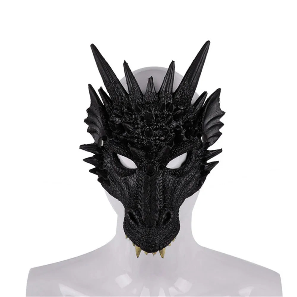 Halloween Dragon Mask PU Foaming 3D Animal Dragon Mask Halloween Carnival Party Cosplay Dragon Scary Mask Monster Mask