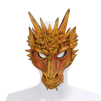 Halloween Dragon Mask PU Foaming 3D Animal Dragon Mask Halloween Carnival Party Cosplay Dragon Scary Mask Monster Mask