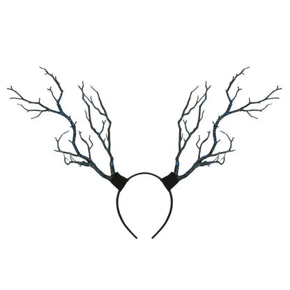Christmas Party Reindeer Antlers Lovely Headband Cosplay Hairband Women Deer Horn Tree Branch Halloween Hair Hoop Headband