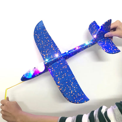 50/33CM Big Flash Glider Foam Plane Hand Throw Light Inertial LED AirPlane Outdoor Launch Fun of Kids Toys for Children Boy Gift