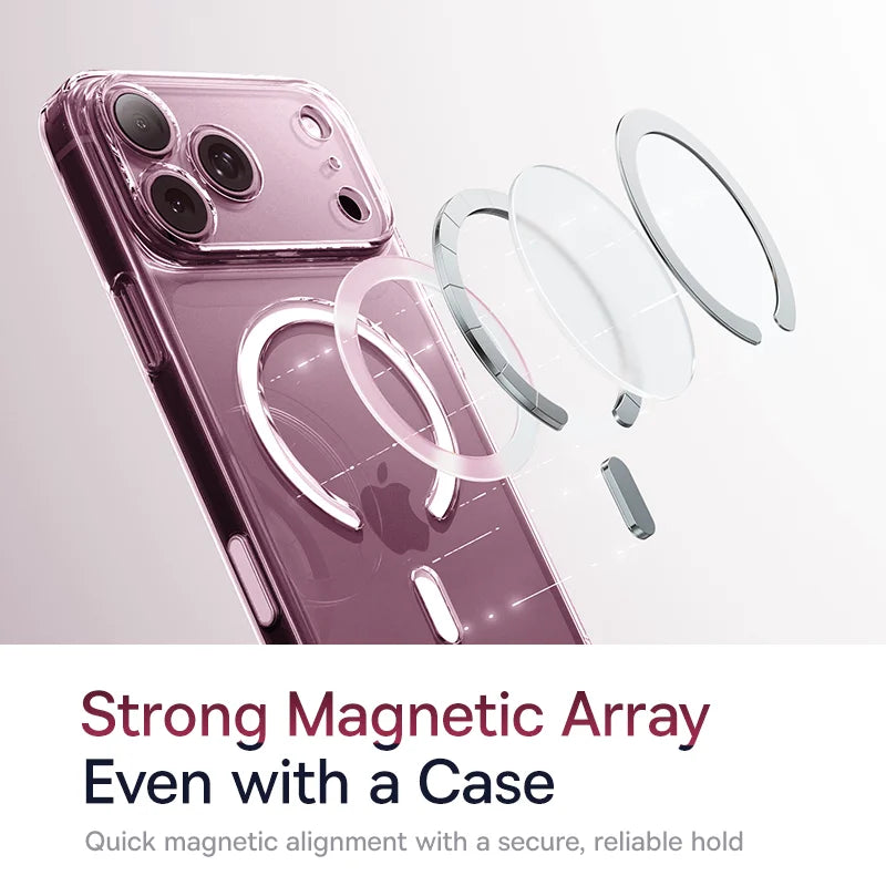Baseus Magnetic Case For iPhone 18 Pro Max Wireless Charging For Magsafe Case For iPhone 17 Pro Max Slim Thin Clear Cover Case