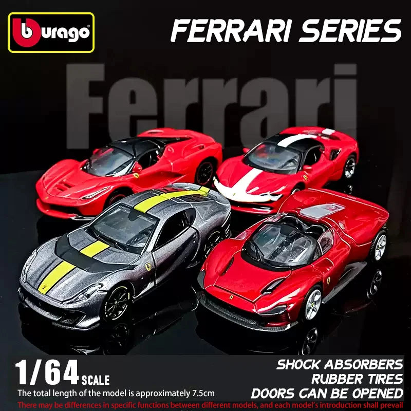 Bburago 1: 64 Ferrari series Multiple choices SP3 812 ENZO F40 F12TDF SF90 458 Car Die Casting Model  Gift Toy