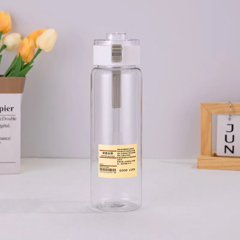 350/550/800/ml Children's School Water Bottle Transparent Water Bottle Reusable Leak Proof Durable Water Bottle with DrinkingCap