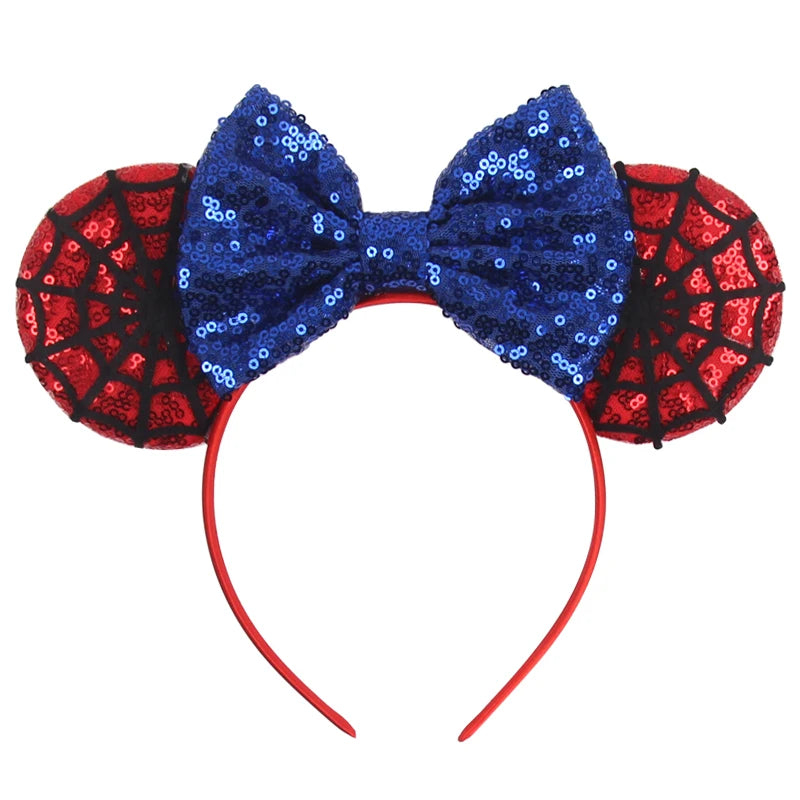 2023 Mouse Ears Headband For Kids Adult Halloween Spider Sequins Bow Hairband Festival Party Cospaly DIY Hair Accessories