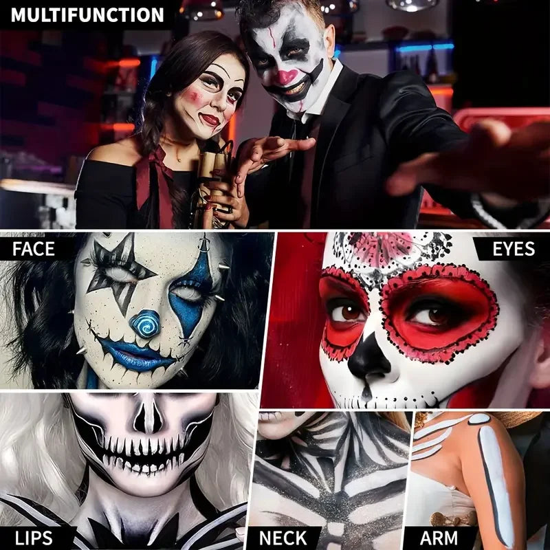 30G Water Monochromatic Face Body Painting Palette Halloween Festive Washable Face and Body Paint Makeup Costume Body Partie