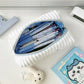 Kawaii Miffy Striped Large Capacity Student Stationery Storage Bag Portable Miffy Cosmetic Bag Makeup Storage Bag Birthday Gifts