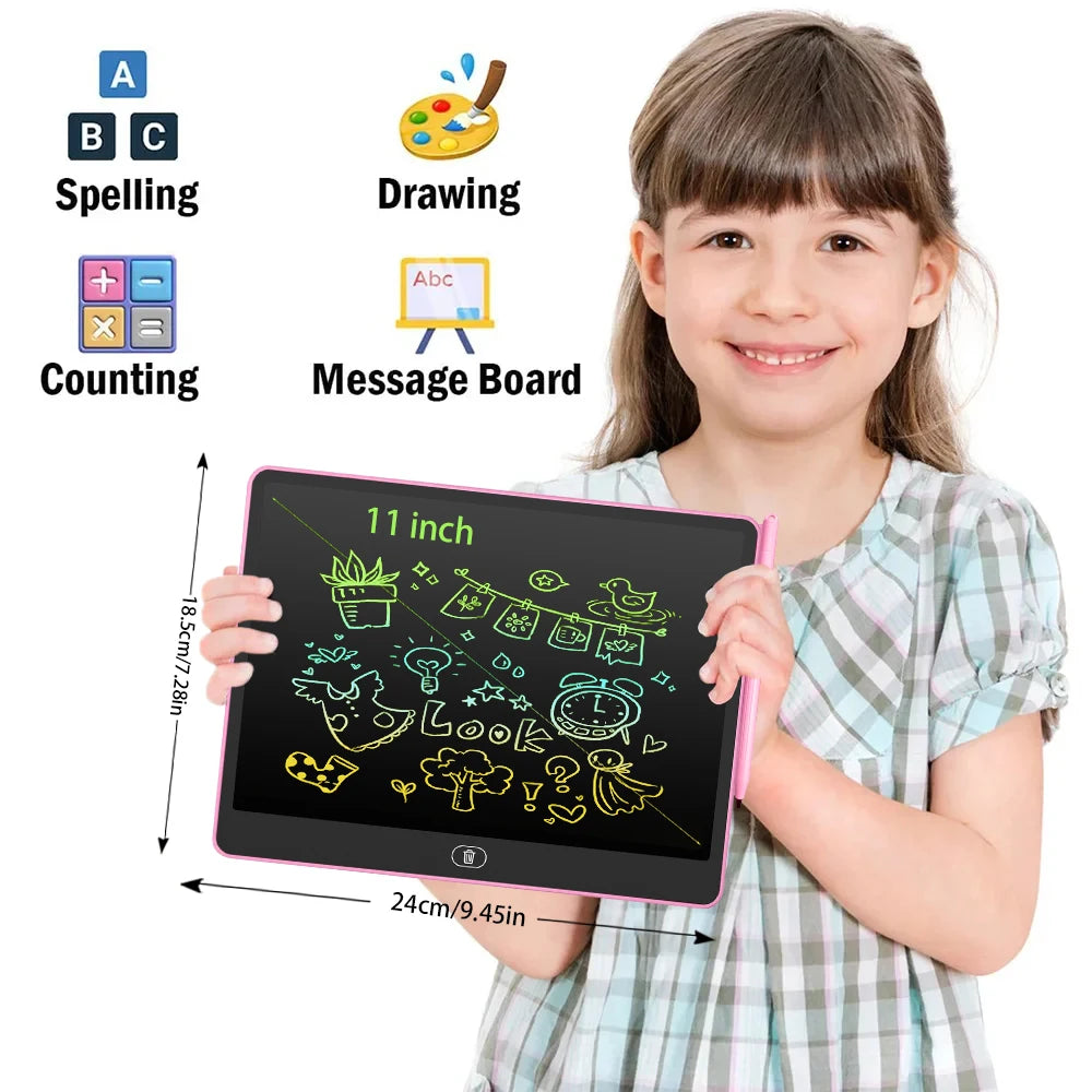 16/13/11 Inch LCD Writing Board Drawing Tablet Kids Writing Painting Children Educational Toys for 3 4 5 6 7 8 Years Girls Boys