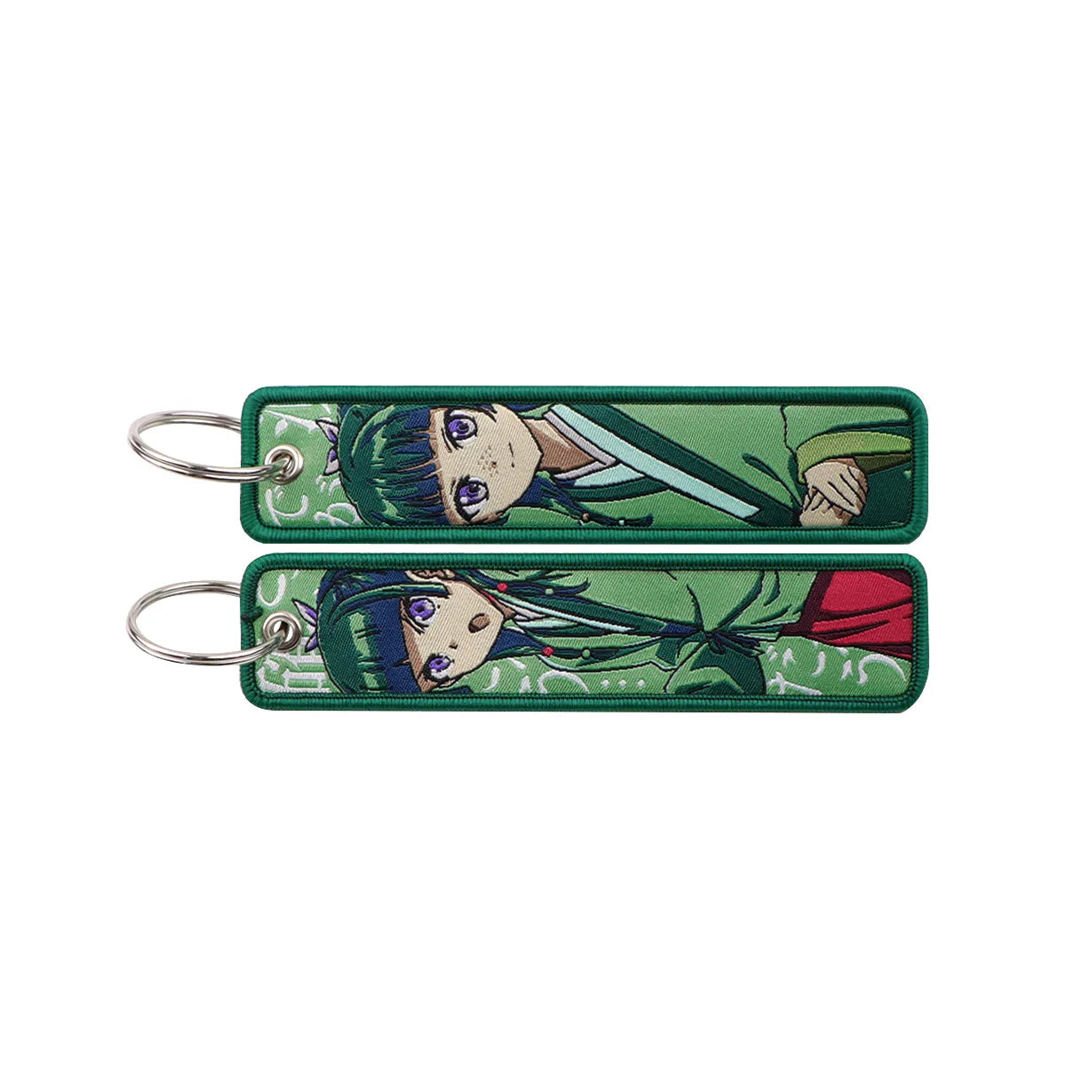 Popular Anime Character Embroidery Keychain Cool Cartoon Key Tag Motorcycles Cars Backpack Chaveiro Fashion Keyring Friend Gifts