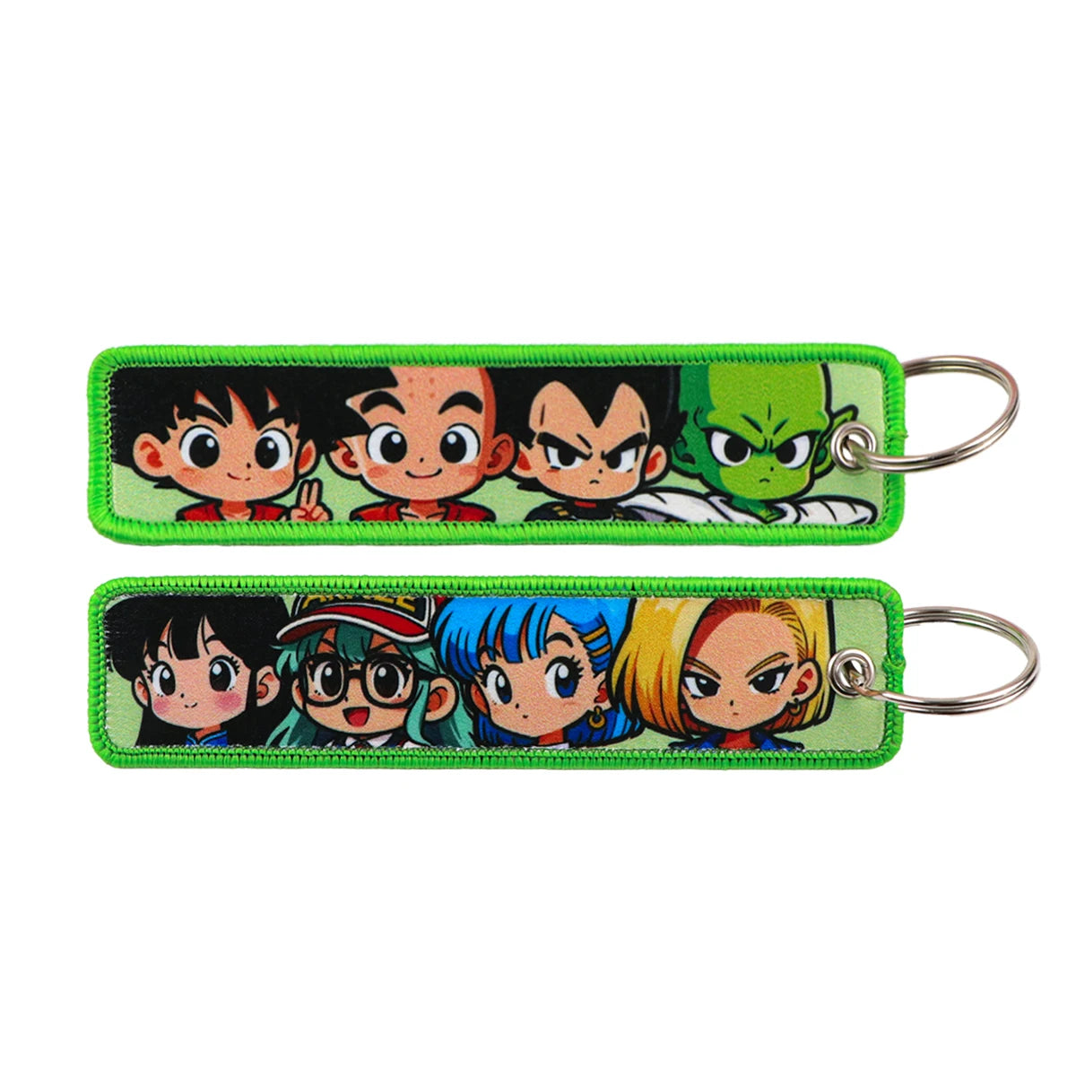 Popular Anime Character Embroidery Keychain Cool Cartoon Key Tag Motorcycles Cars Backpack Chaveiro Fashion Keyring Friend Gifts