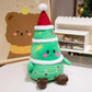 Cute Santa Claus & Elk Snowman Gingerbread Man Plush Toys Stuffed Animal Doll Christmas Gifts For Children Kids Home Decoration