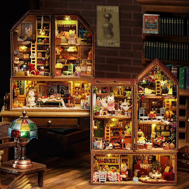Doll House Miniature 3D Puzzle Toys Wooden Dollhouse Handmade Assembly Models For Teenagers Birthday Gifts Home Decoration