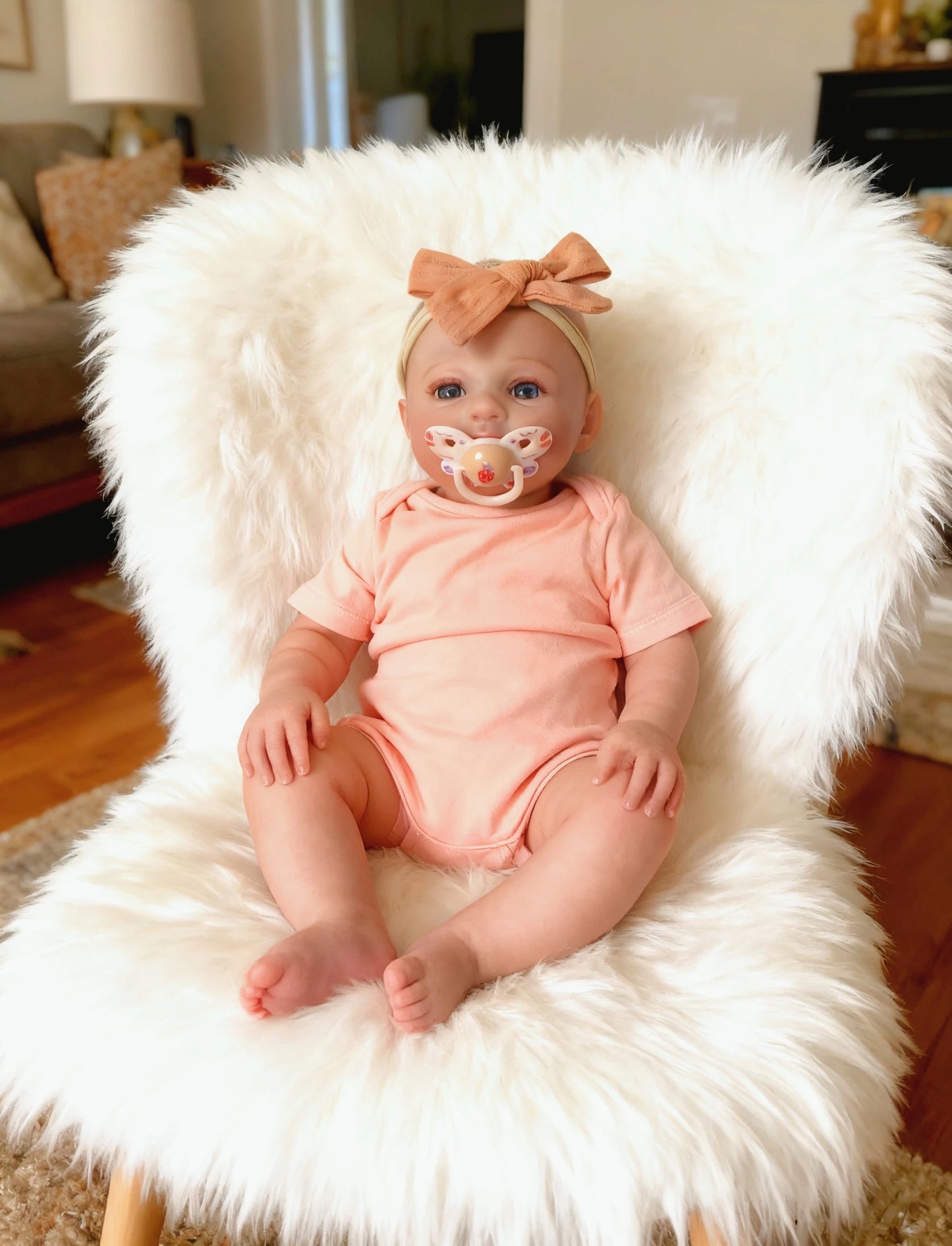 NPK 18inch Reborn Baby Doll Meadow Soft Body 100% handmade 3D Skin with Visbile Veins Collectible Art Doll Christmas Gift