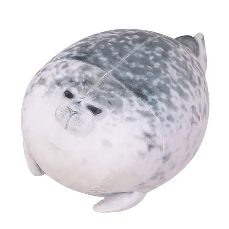 Angry Blob Seal Pillow Chubby 3D Novelty Sea Lion Doll Plush Stuffed Toy Baby Sleeping Throw Pillow Gifts for Kids Girls