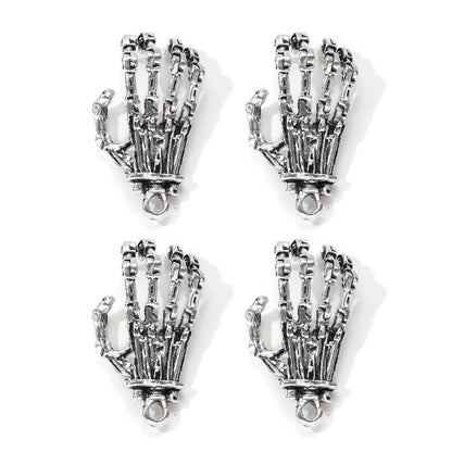 5pcs New Halloween Hand Alloy Charms 3D Big Skull Palm Pendants For Making Handmade DIY Findings Accessories Necklace Jewelry