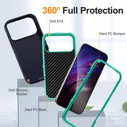 3 in 1 Heavy Armor Defend Phone Case For iPhone 18 17 Air 16 15 14 Plus 13 12 Pro Max  Hard Plastic Frame TPU Back Cover