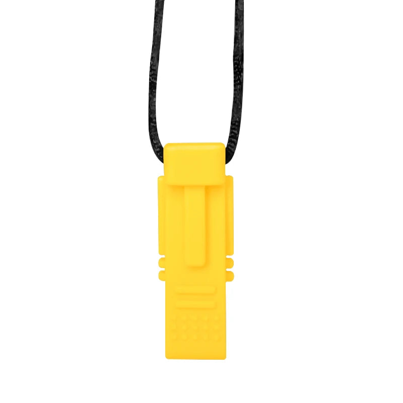 1pcs Silicone Teether Children Building Block Chewing Necklace Sensory Chewing Molar Pendant Oral Motor Toy for ADHD Boy Gift