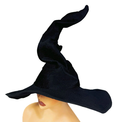2025 Halloween Witch Hat Velvet Comfortable Witch Hat Black Purple Green Hat for Cosplay Holiday Party Halloween Themed Party