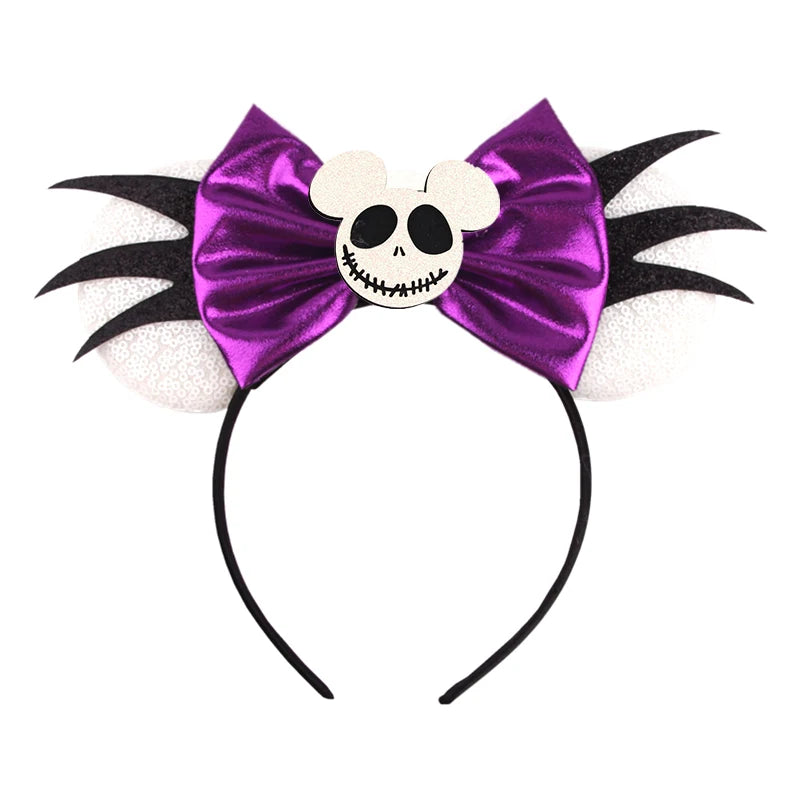2026 Latest Halloween Cobweb Ears Headband Women Festival DIY Mouse Hairband Kids Party Villains Cosplay DIY Hair Accessories