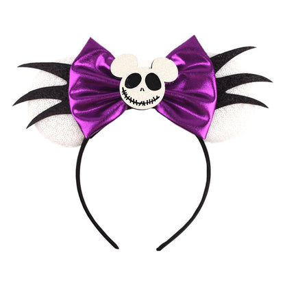 2026 Latest Halloween Cobweb Ears Headband Women Festival DIY Mouse Hairband Kids Party Villains Cosplay DIY Hair Accessories