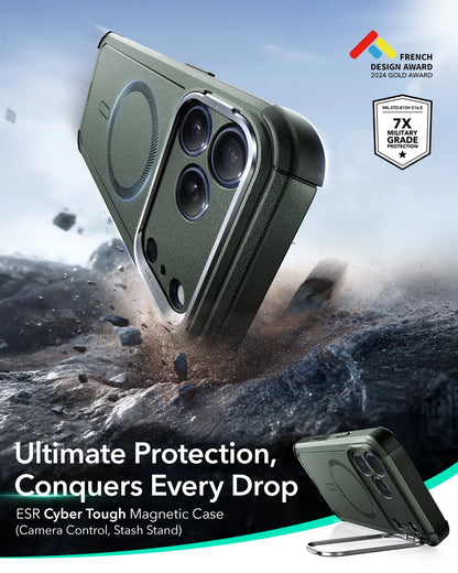ESR for iPhone 18 Pro Max&17 Pro Max Magnetic Phone Case with Stand 7X Military-Grade Drop Protection for iPhone 17 Pro&18 Pro