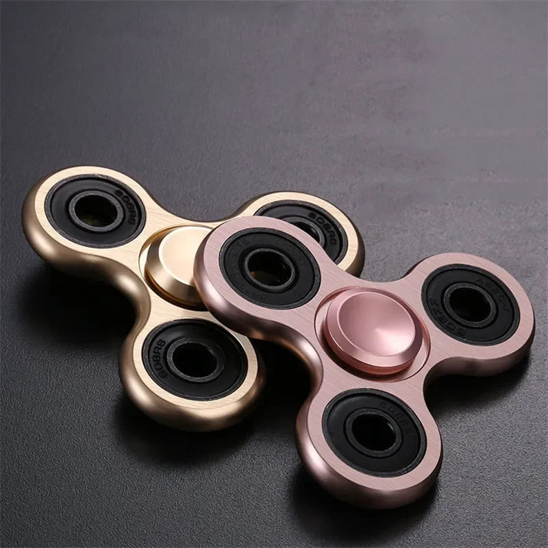 Aluminum Alloy Plating Fidget Spinner Metal Alloy R188 Mute Bearing Drawing Process Hand Spinner Stress Relief Adult Toys Gifts
