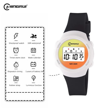 Kids Sport Watches Alarm Stopwatch Children Digital Watch For Boys Girls 30M Waterproof Pink Student Electronic Wristwatch