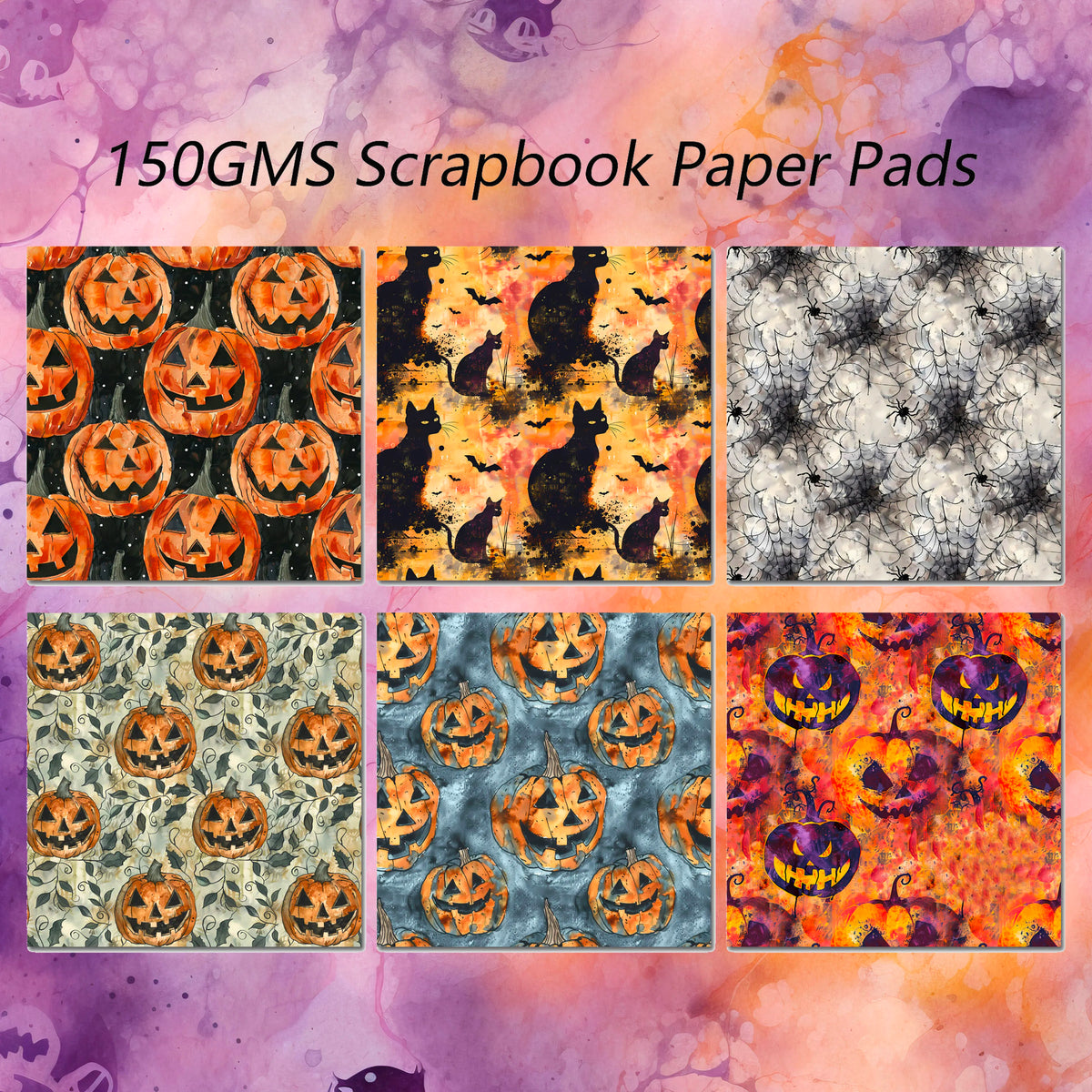 36sheets Writable Watercolor Halloween Scrapbook Paper Pads,Perfect for Arts Crafts,Journal Supplies,Arts Crafts,Scrapbooking