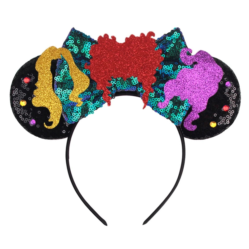 2026 Latest Halloween Cobweb Ears Headband Women Festival DIY Mouse Hairband Kids Party Villains Cosplay DIY Hair Accessories