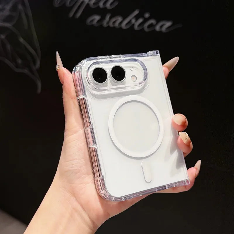 High Transparency Magnetic Shockproof Case For IPhone Ultra 18 Fold Wide For Magsafe Full Protection Flexible Slim Fit Cover