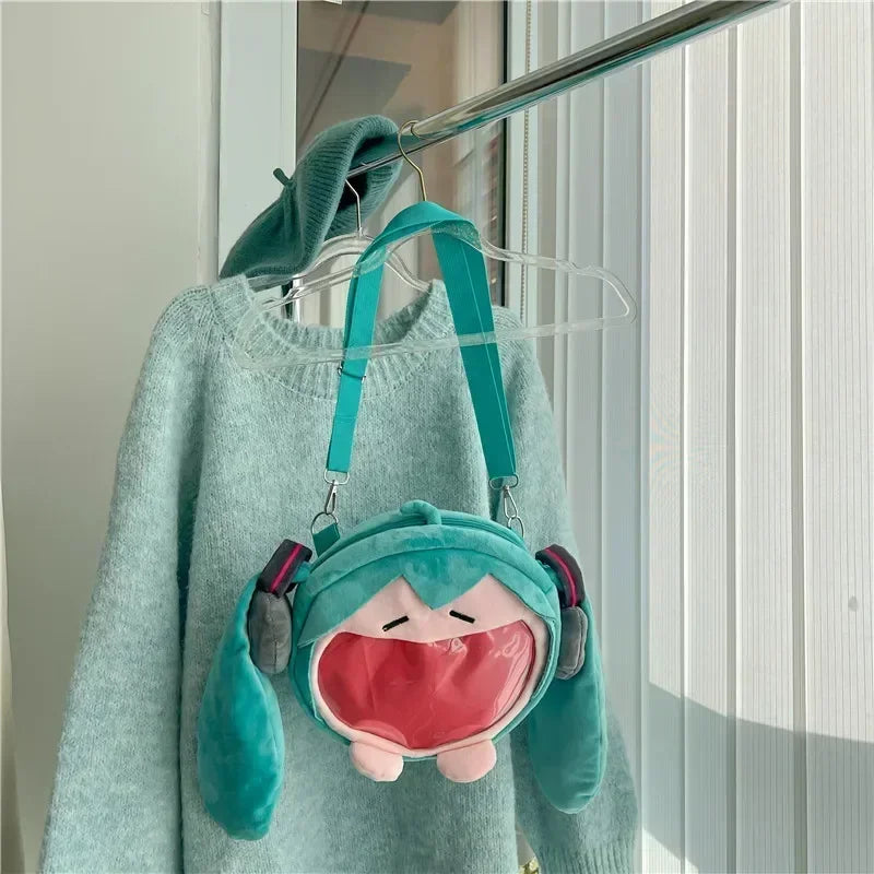 Hatsune Miku Shoulder Bag Backpack Cute Anime Plush Cartoon Kawaii Knapsack Student Bag Packet For Gifts Toys....