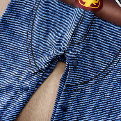0-24 months newborns Baby Clothes One-Piece Cartoon Anime short-Sleeved Trousers Banquet Summer Fashion neonatal clothing