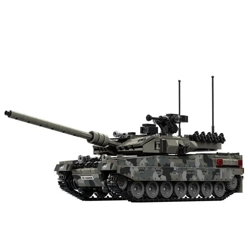 1007pcs Military Series Building Blocks Model War Leopard 2A7 Heavy Tank Bricks Sets WW2 Creative Toys Adult Gifts Room Decor