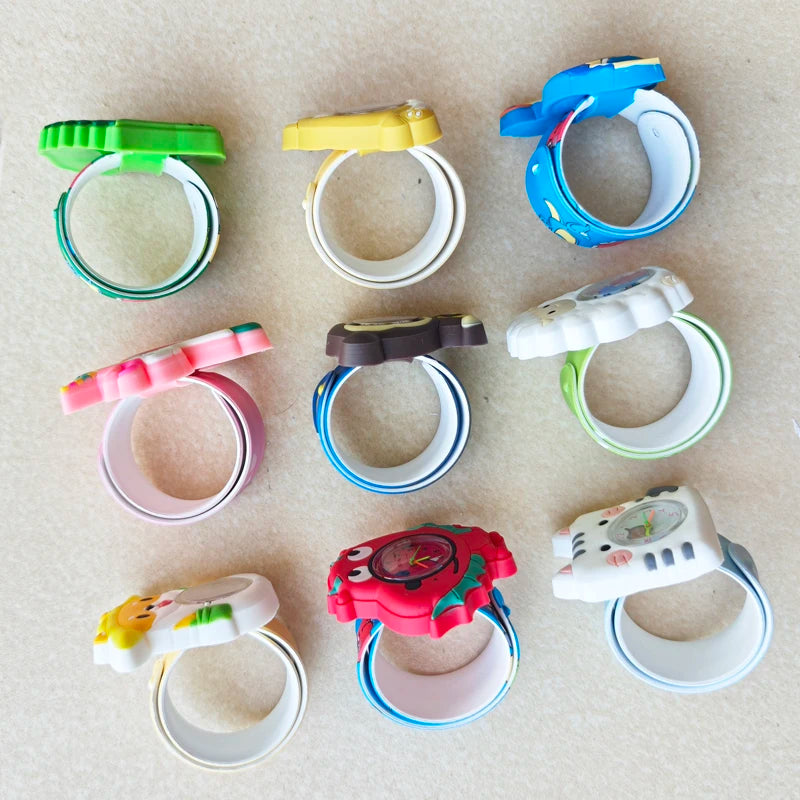 Cartoon Printed Strap Children's Watch Colorful Silicone Baby Birthday Gift Kids Study Time Toy Girls Boys Watch Clock Bracelet