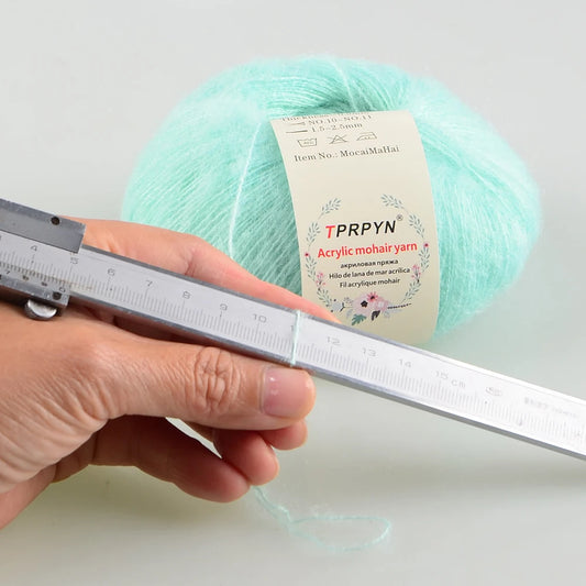 TPRPYN 25g 1Pc Mohair yarn for hand knitting crochet Acrylic yarn Crocheting thin lana yarn knit fuffy line DIY scarf hat 166m