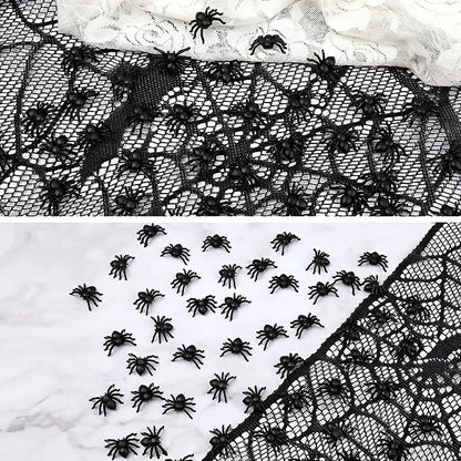 100/50pcs Realistic Spider Christmas Halloween Decoration Plastic Mini Spider Black Scary Spider Prank Haunted House Decorations