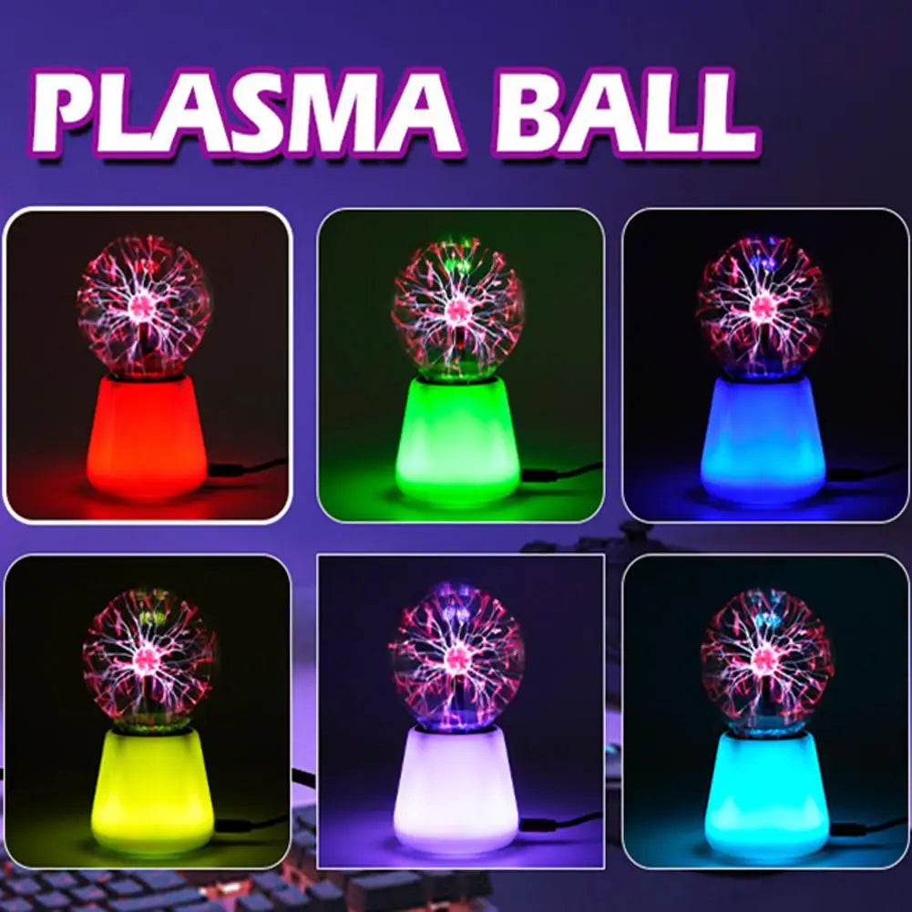 Plasma Ball Science Toy for Kids Touch Sensitive Plasma Globe Decorative Lamp Novelty Toy Halloween Christmas New Years