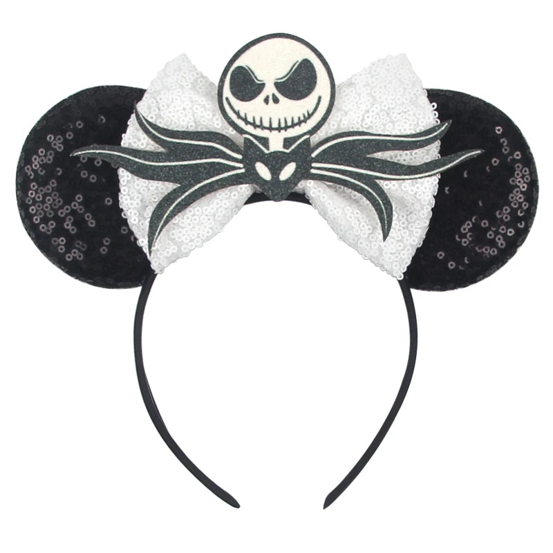 2026Latest Mickey Minnie Ear Headband Sequin Bows For Girl Adult Kids Halloween Party Cosplay Hair Accessories Princess Hairband