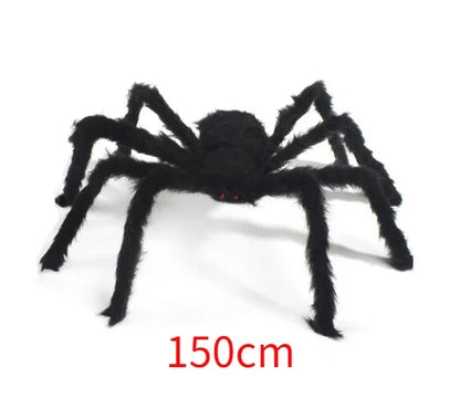 30cm/50cm/90cm/150cm/200cm Extra Large Plush Black Spider Outdoor Home Bar Party Haunted House Horror Props Halloween Decoration