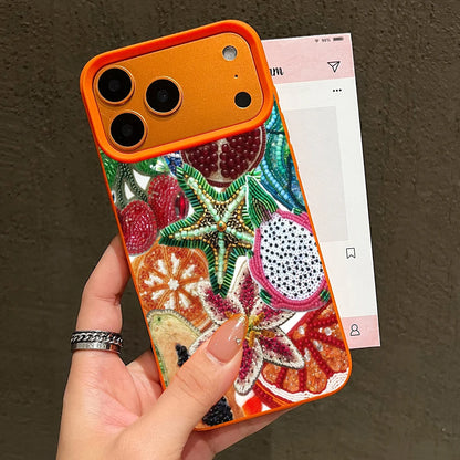 Retro Fruit Pattern Phone Case For iPhone 17 18 Pro Max 16 15 14 13 12 11 Pro Max 16e X XR XS Max 15 14 Plus Shockproof Cover