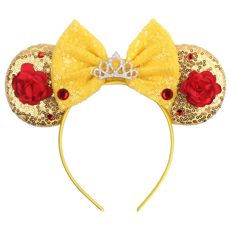 2023 Mouse Ears Headband For Kids Adult Halloween Spider Sequins Bow Hairband Festival Party Cospaly DIY Hair Accessories