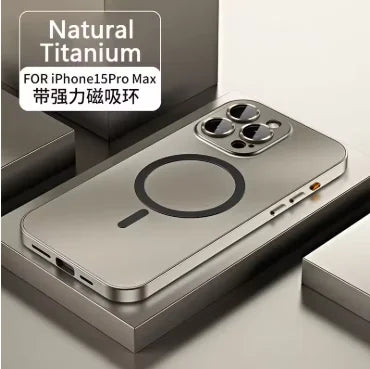 Fashion Metal Frame Phone Case For iPhone Air 13 14 15 16 17 18 Pro Max Plus Aluminum PC Back Panel  Cover For Apple 18 Promax