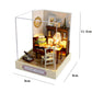 Casa Diy Wooden Miniature Doll House Small House Kit 3D Puzzle Assembly Building Toys With Furniture LED Lights Dollhouse Gifts