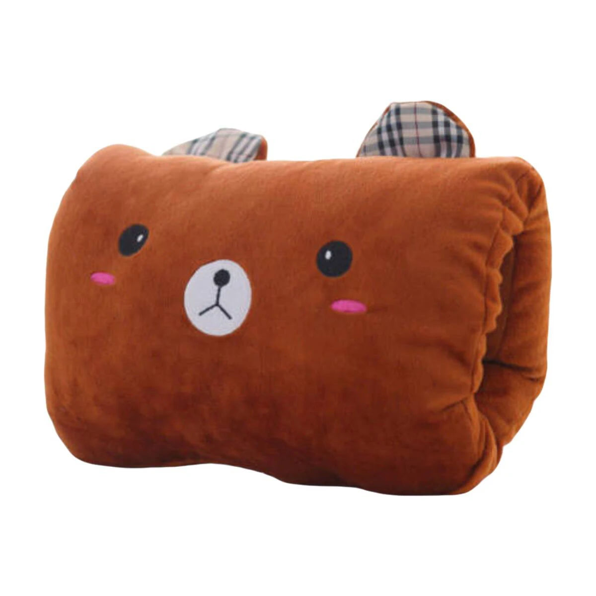 Pink Bear Children's Plush Pillows Hand Warmers Gloves Adults Cartoon Nap Pillows Cushions Creative Hand Warmers Plush Gift