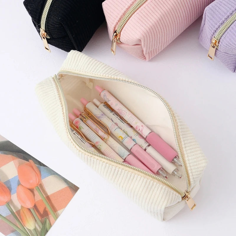 Durable Zipper Pencil Case Pen Pouch, Kawaii Novelty School Stationery Bag for Students, Long-Lasting Organizer for Back to School, Office, Travel, Gifts & Holiday Gifting