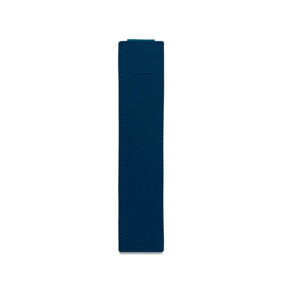 Pu Leather Pen Bag Elastic Buckle Book Notebook Fashion School Pen Case for Office Meeting Easy Carry Office Student Stationery