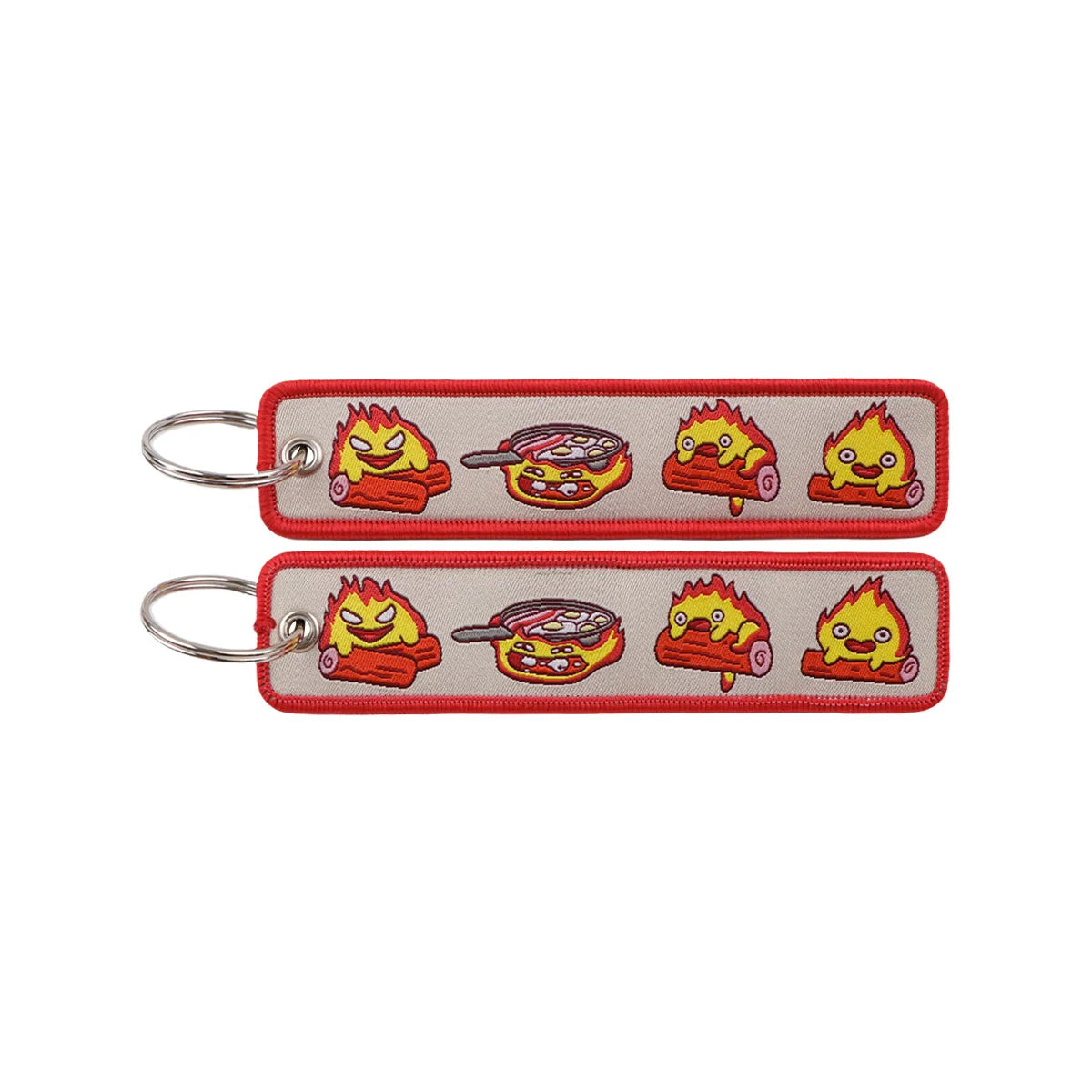 Popular Anime Character Embroidery Keychain Cool Cartoon Key Tag Motorcycles Cars Backpack Chaveiro Fashion Keyring Friend Gifts