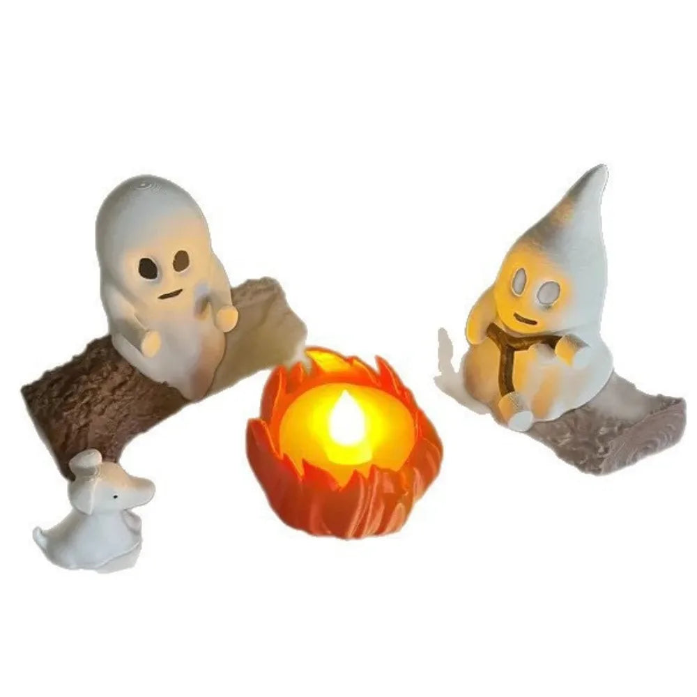 1 Set Halloween Ghost Campfire Decor Spooky Outdoor Party Haunted House Props Scary Backyard Scene Gathering Decoration Gift