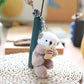 ZAKOL Cute Otters Holding Fish Plush Pendant Keychain Backpack Keyrings Pendant Bag Key Wallet Pendant Wholesale